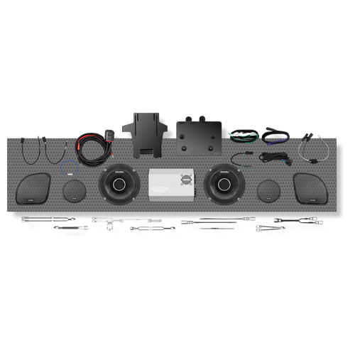 Cicada Audio 14FLXPCHX-4X2 — DSP-Controlled 4-Channel FLXP Amplifier & CHX Horn Front Speaker System for Harley Touring (2014–2023)
