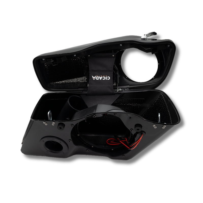 Cicada Audio 14HDBAG10LID8 — Saddlebag System with 10″ Bag & 8″ Lid Cutouts (2014–2023 Harley Touring)