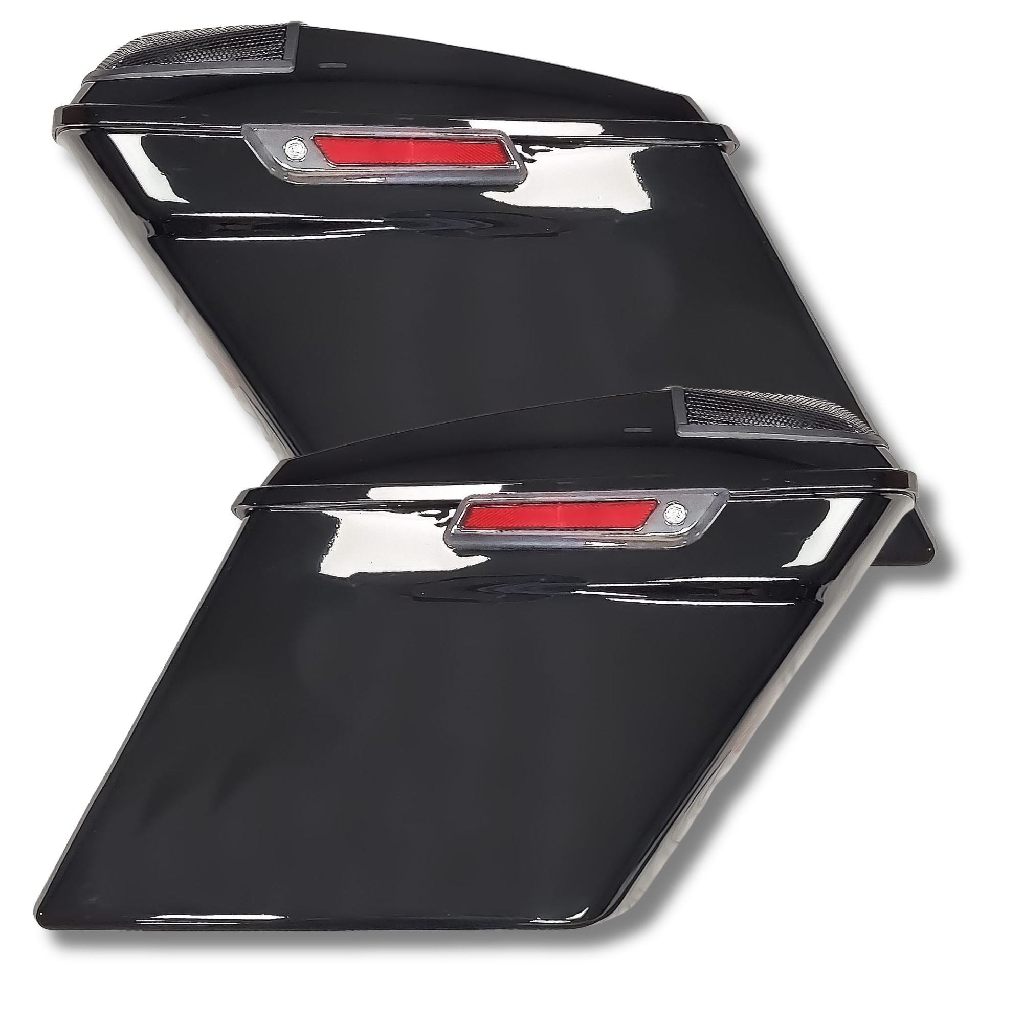 Cicada Audio 14HDXBAG10LID69 Extended Saddlebag System with 6×9″ Lid & 10″ Bag Cutouts (2014–2023 Harley Touring)