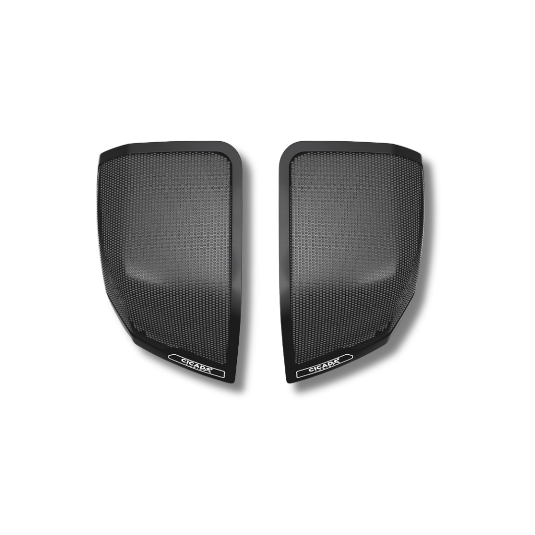 Cicada Audio 24CHDCVOLG — OEM-Style Rear Saddlebag Lid Speaker Grilles for 2024+ Harley-Davidson (Pair)