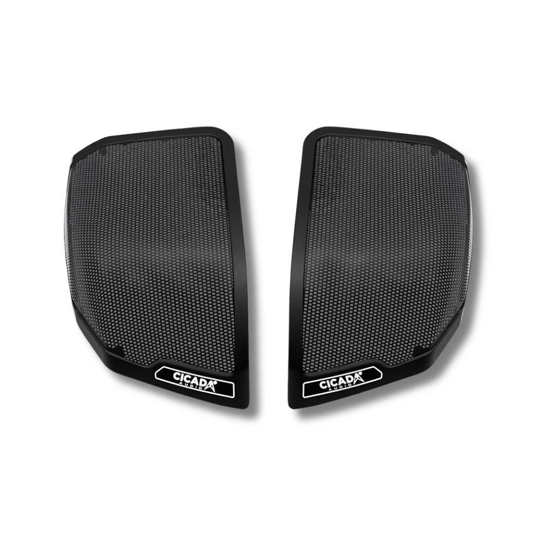 Cicada Audio 24CHDCVOLG — OEM-Style Rear Saddlebag Lid Speaker Grilles for 2024+ Harley-Davidson (Pair)
