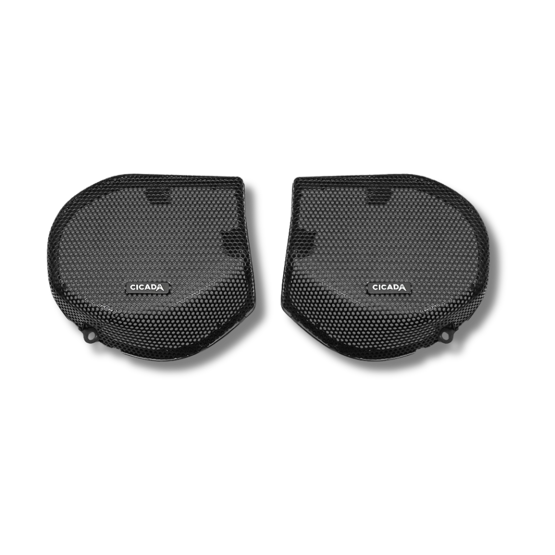 Cicada Audio 24FLXPCHCMB-4X4SG – Level 3 PRO Mid-Bass Full Stage Kit for 2024+ Street Glide® (1,400W DSP + Horn Fronts, CMB69 Rear)