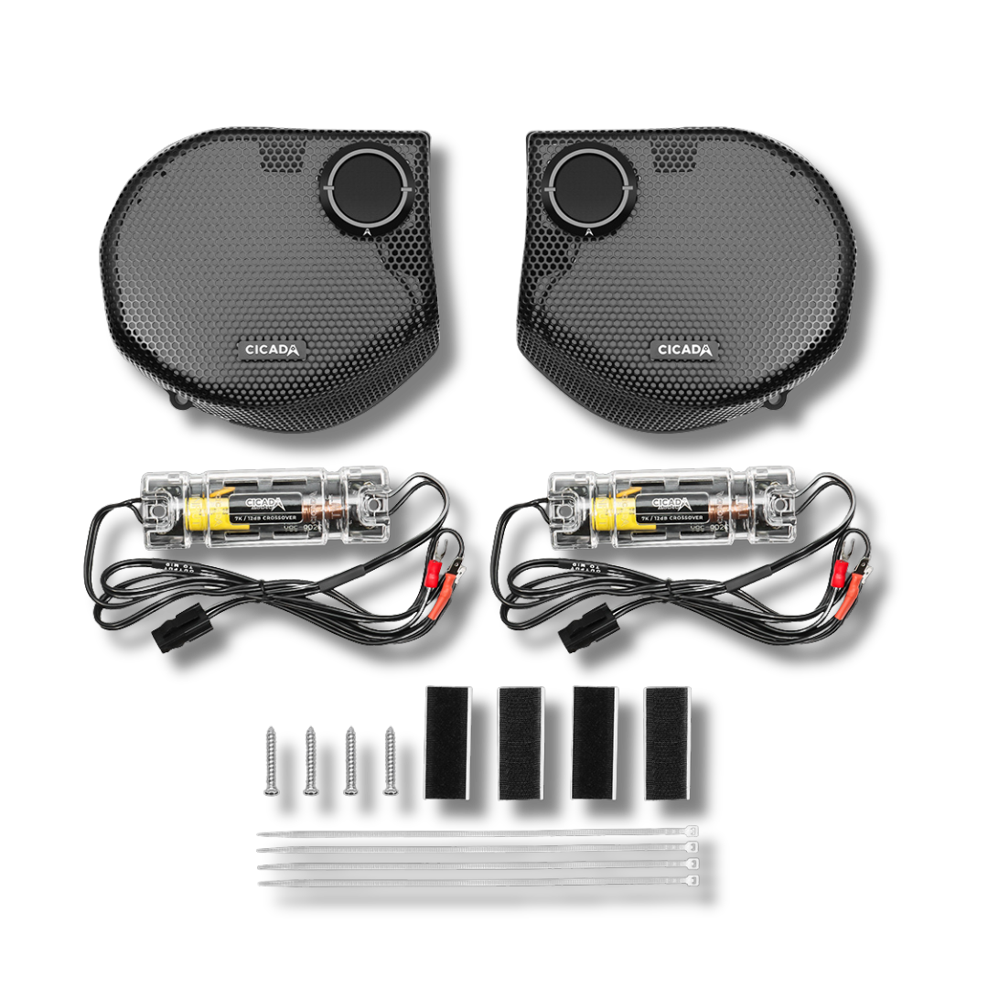 Cicada Audio 24CXK65.4SG — 6.5" Mid-Bass Component Speaker Kit for 2024+ Harley-Davidson Street Glide (4Ω)