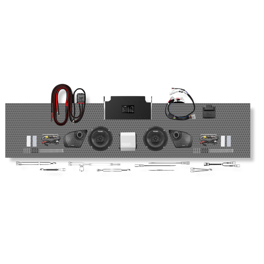 Cicada Audio 24FLXPCM-4X4RG — Level 4 PRO Front Stage Kit for 2024+ Road Glide® (DSP + Carbon Matrix Active Component)