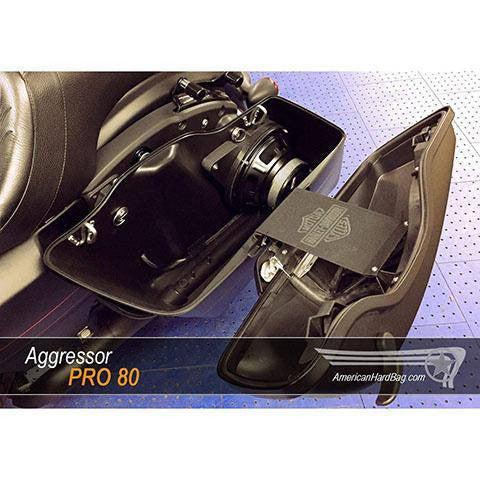 Aggressor Pro 80 – Single 8″ Woofer Mount Kit for Harley Saddlebags