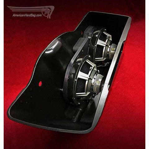 Aggressor Pro 880 – Twin 8″ Woofer Mounts for Harley Saddlebags