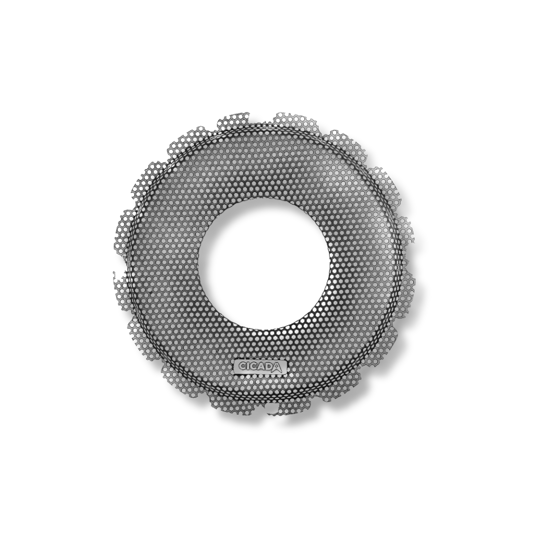 Cicada Audio CBG8F — 8″ Flush Style Billet Speaker Grilles (Black Aluminium Rings, Pair)