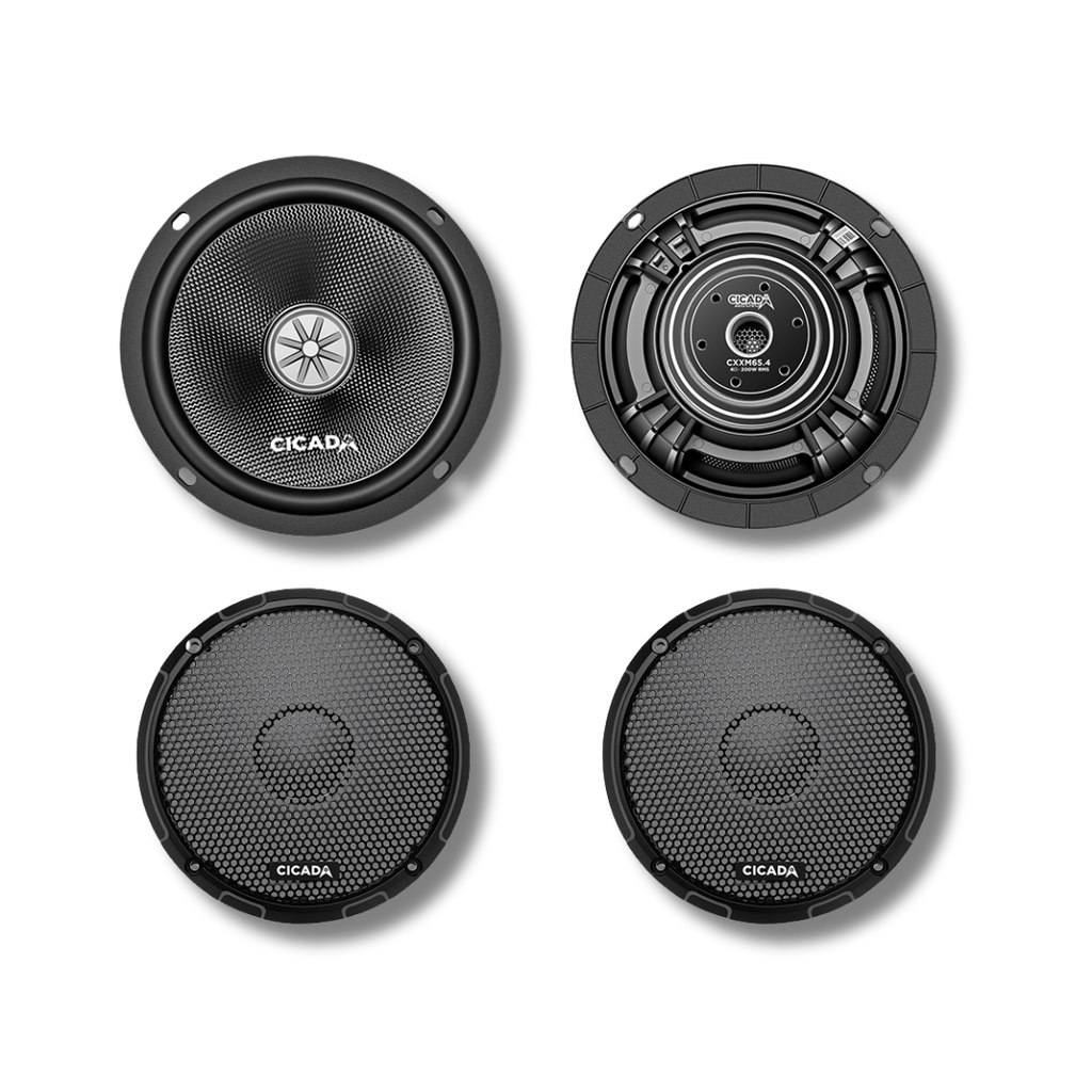 Cicada Audio CXXM65.4 6.5-inch 4-ohm mid-bass motorcycle speakers for Harley-Davidson Touring (pair)