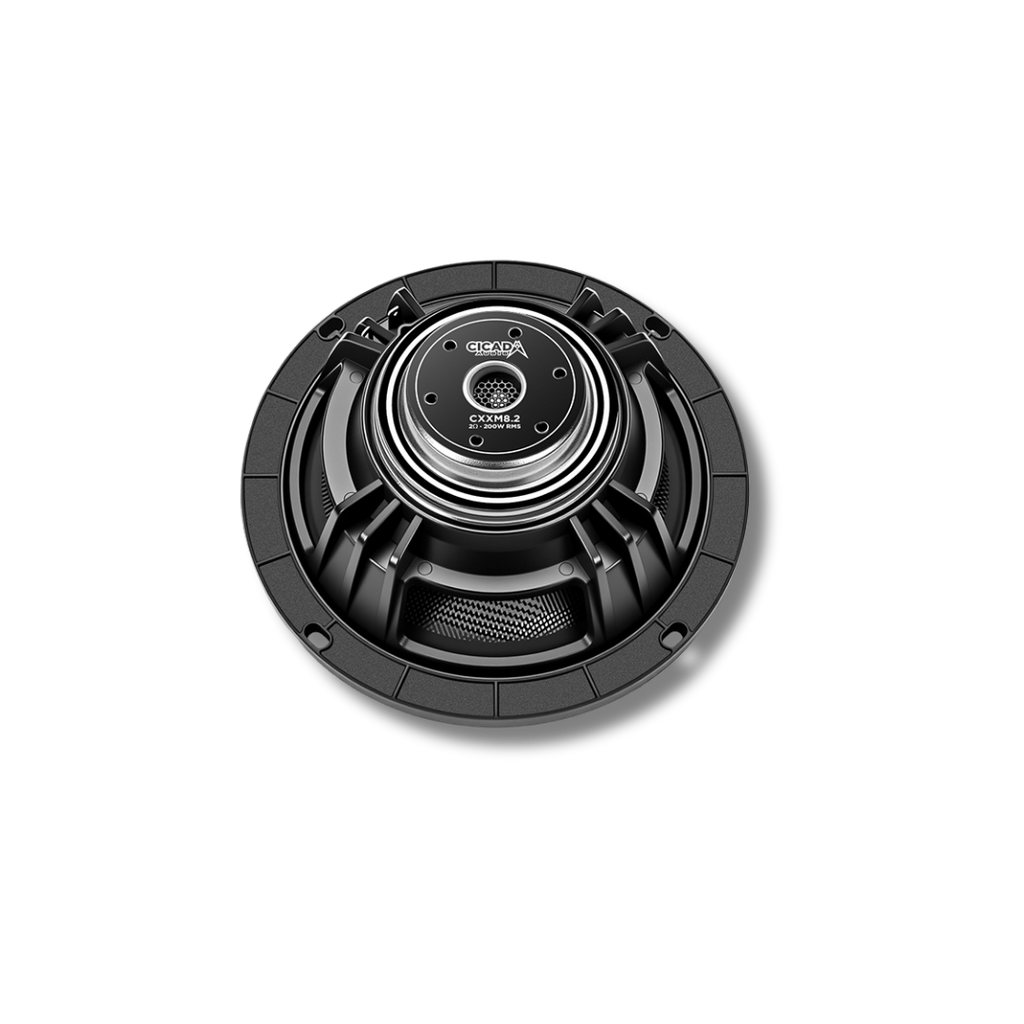 Cicada Audio CXXM8.2 8-inch 2-ohm mid-bass motorcycle speakers for Harley-Davidson Touring (pair)