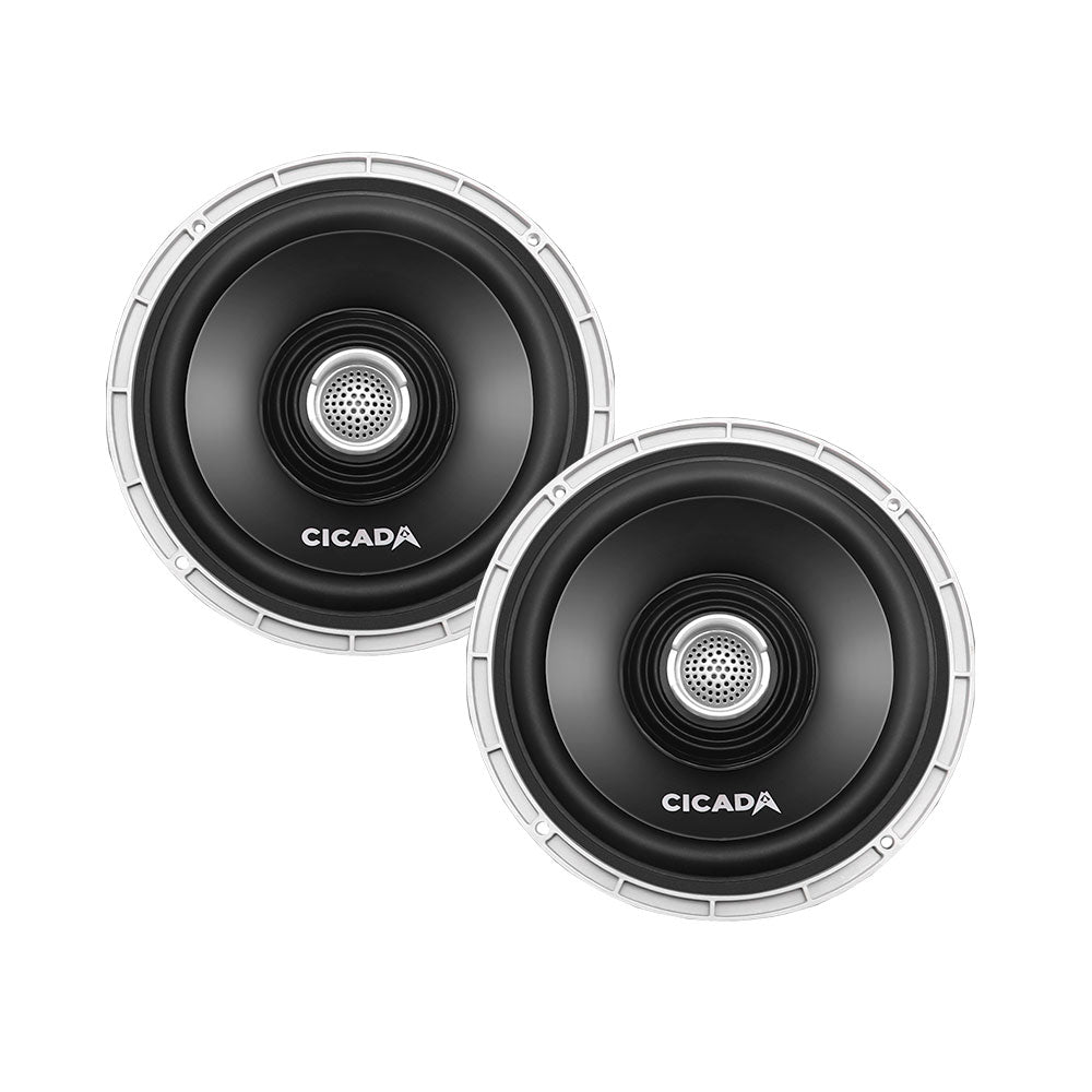 Cicada 4-Channel Amplifier & 2 CX Coaxial Front Speakers — 2024+ Road Glide Audio System