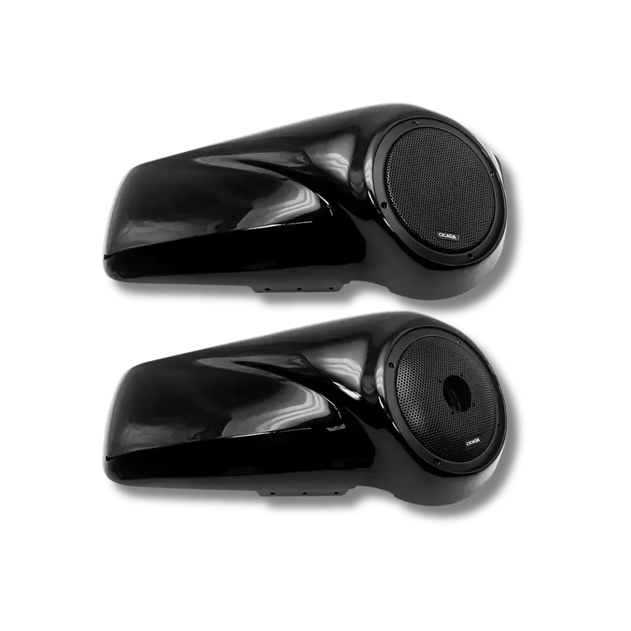 Cicada Audio 14CHDLID8 8″ Saddlebag Lid Speaker Kit – Vivid Black (2014–2023 Harley Touring)