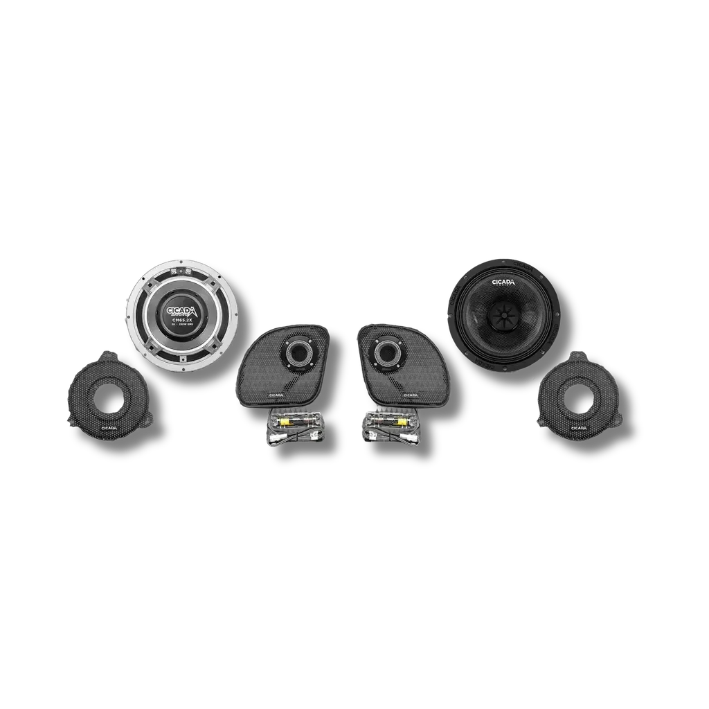 Cicada Audio 14CXK65.2 — 6.5" Mid-Bass Component Speaker Kit for 2014–2023 Harley Touring Models (2Ω)