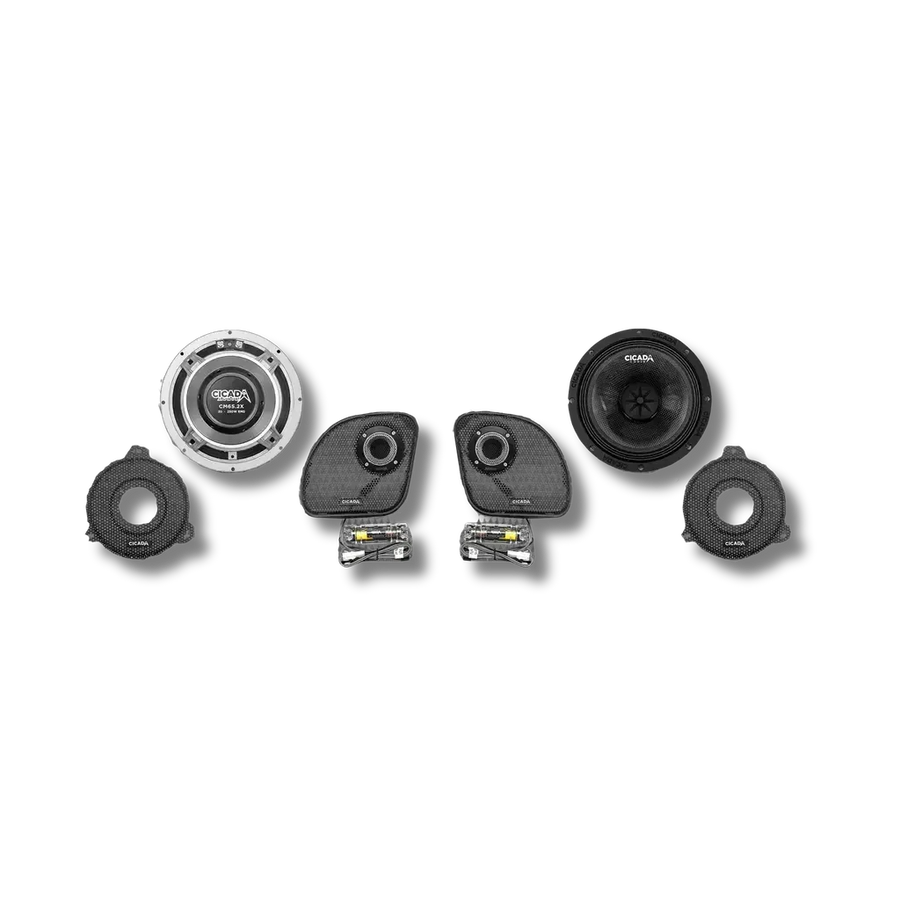 Cicada Audio 14CXK65.2 — 6.5" Mid-Bass Component Speaker Kit for 2014–2023 Harley Touring Models (2Ω)