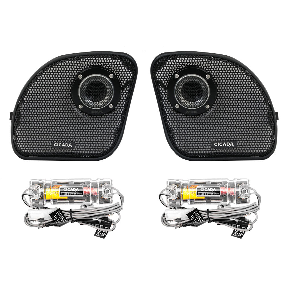 Cicada Audio 14CXK65.4 — 6.5" Mid-Bass Component Speaker Kit for 2014–2023 Harley Touring Models (4Ω)