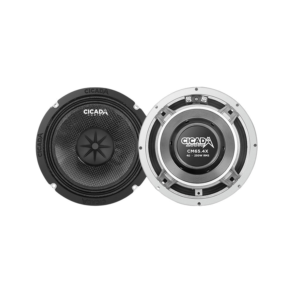 Cicada Audio 14CXK65.4 — 6.5" Mid-Bass Component Speaker Kit for 2014–2023 Harley Touring Models (4Ω)