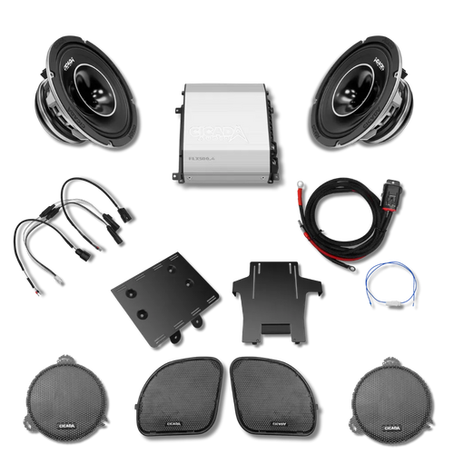 Cicada Audio 14FLXCH-4X2 — Level 3 Horn Coaxial Front Stage for 2014–2023 Harley Touring