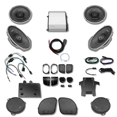 Cicada Audio 14FLXCXX-4X4 — 500W 4-Channel Amplifier & CXX Pro Coaxial Complete System for 2014–2023 Harley Touring