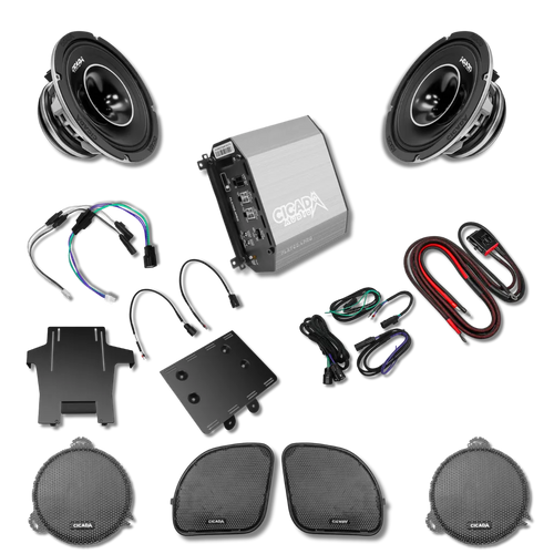 Cicada Audio 14FLXPCH-4X2 — Level 3 PRO DSP Front Stage for 2014–2023 Harley Touring