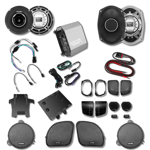 Cicada Audio 14FLXPCH-4X4 — Level 3 PRO DSP Horn Coaxial Complete System for 2014–2023 Harley Touring