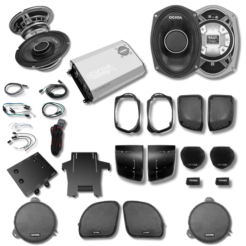 Cicada Audio 14FLXPCHX-4X4 — Level 5 PRO Horn Coaxial Complete System for 2014–2023 Harley Touring