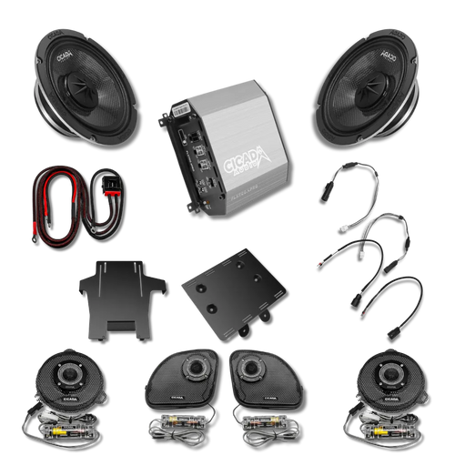 Cicada Audio 14FLXPCM-4X4 — Level 4 PRO Active Component Front Stage for 2014–2023 Harley Touring
