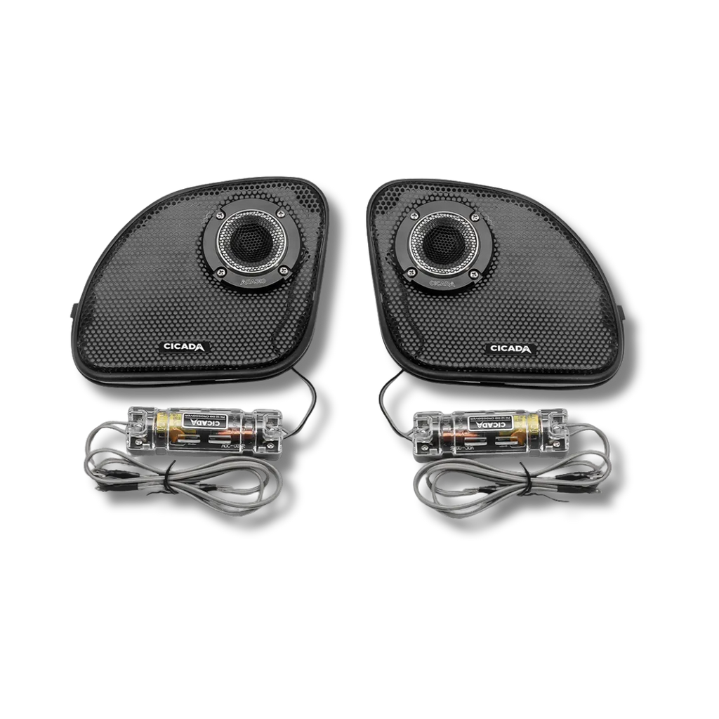 Cicada Audio 14FLXPCM-4X8 — Active 2-Way Component Full Stage Kit (2014–2023 Harley-Davidson Touring)