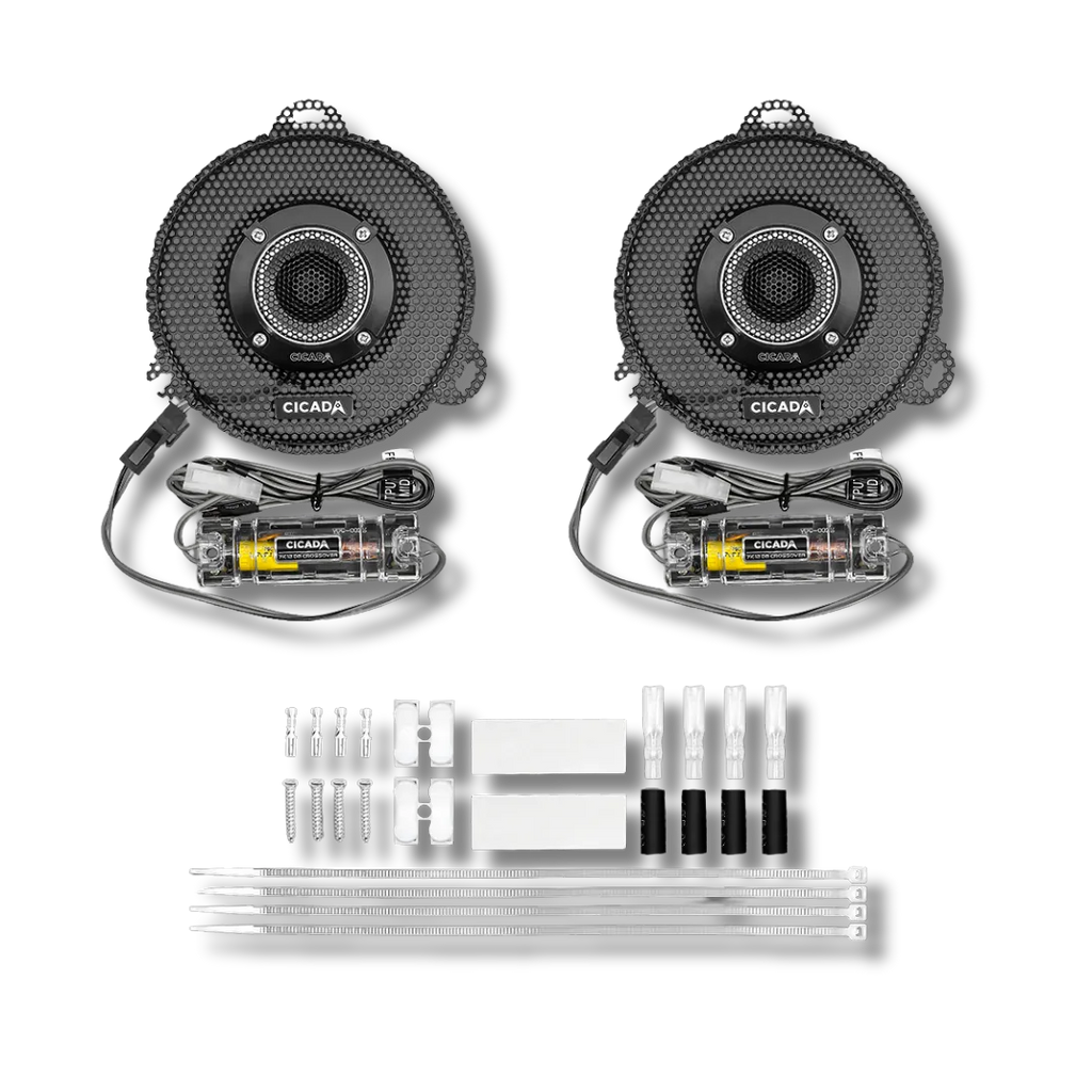 Cicada Audio 14FLXPCM-4X8 — Active 2-Way Component Full Stage Kit (2014–2023 Harley-Davidson Touring)
