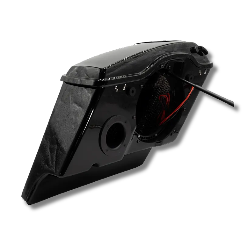 Cicada Audio 14HDXBAG10LID69 Extended Saddlebag System with 6×9″ Lid & 10″ Bag Cutouts (2014–2023 Harley Touring)