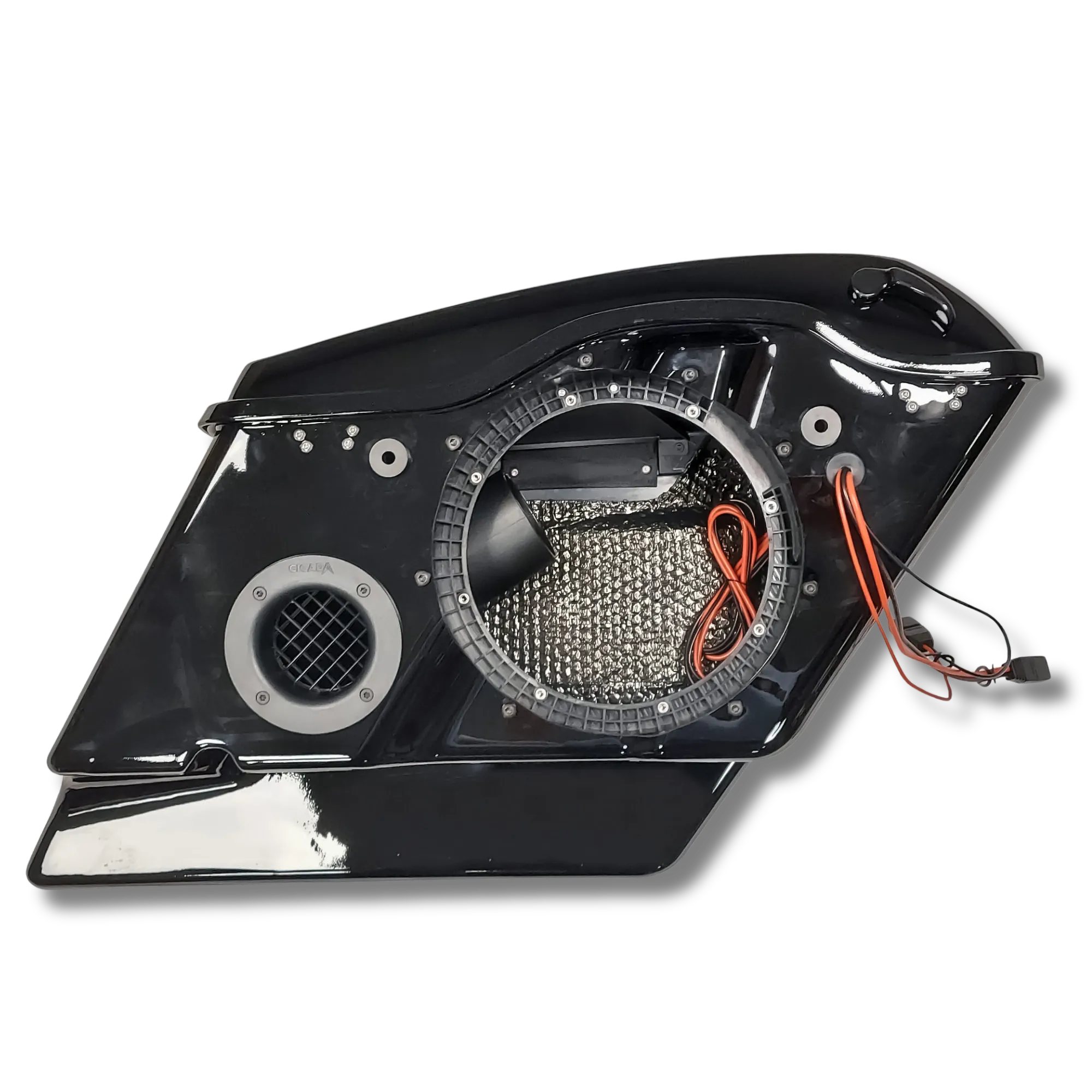 Cicada Audio 14HDXBAG10LID69 Extended Saddlebag System with 6×9″ Lid & 10″ Bag Cutouts (2014–2023 Harley Touring)