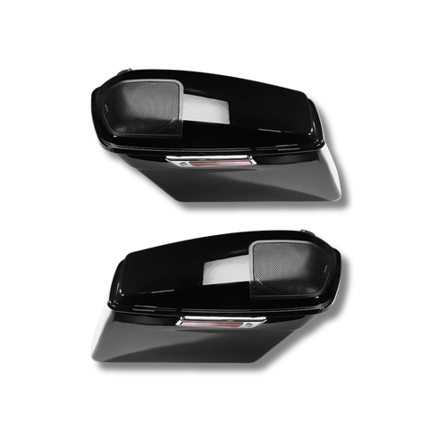 Cicada Audio 14HDXBAG10LID69 Extended Saddlebag System with 6×9″ Lid & 10″ Bag Cutouts (2014–2023 Harley Touring)