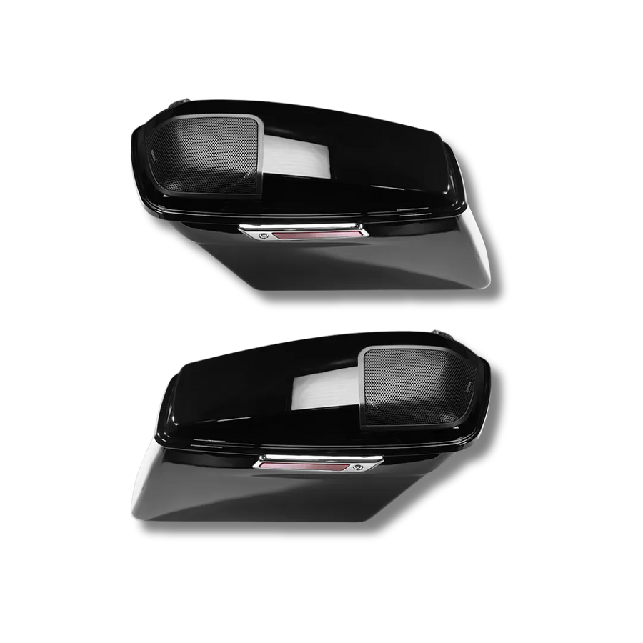 Cicada Audio 14HDXBAG10LID69 Extended Saddlebag System with 6×9″ Lid & 10″ Bag Cutouts (2014–2023 Harley Touring)