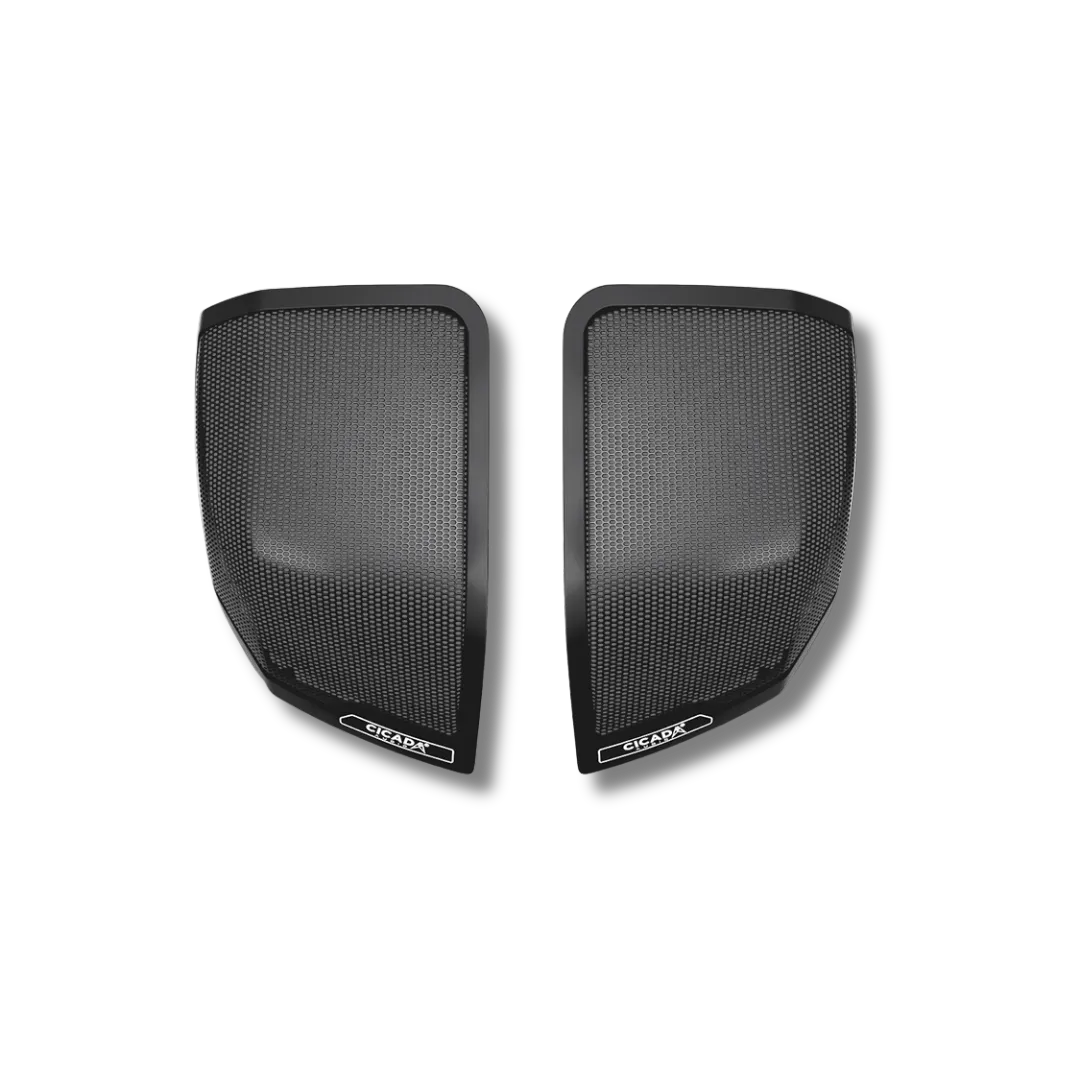 Cicada Audio 24CHDCVOLG — OEM-Style Rear Saddlebag Lid Speaker Grilles for 2024+ Harley-Davidson (Pair)