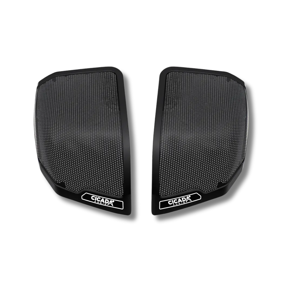 Cicada Audio 24CHDCVOLG — OEM-Style Rear Saddlebag Lid Speaker Grilles for 2024+ Harley-Davidson (Pair)