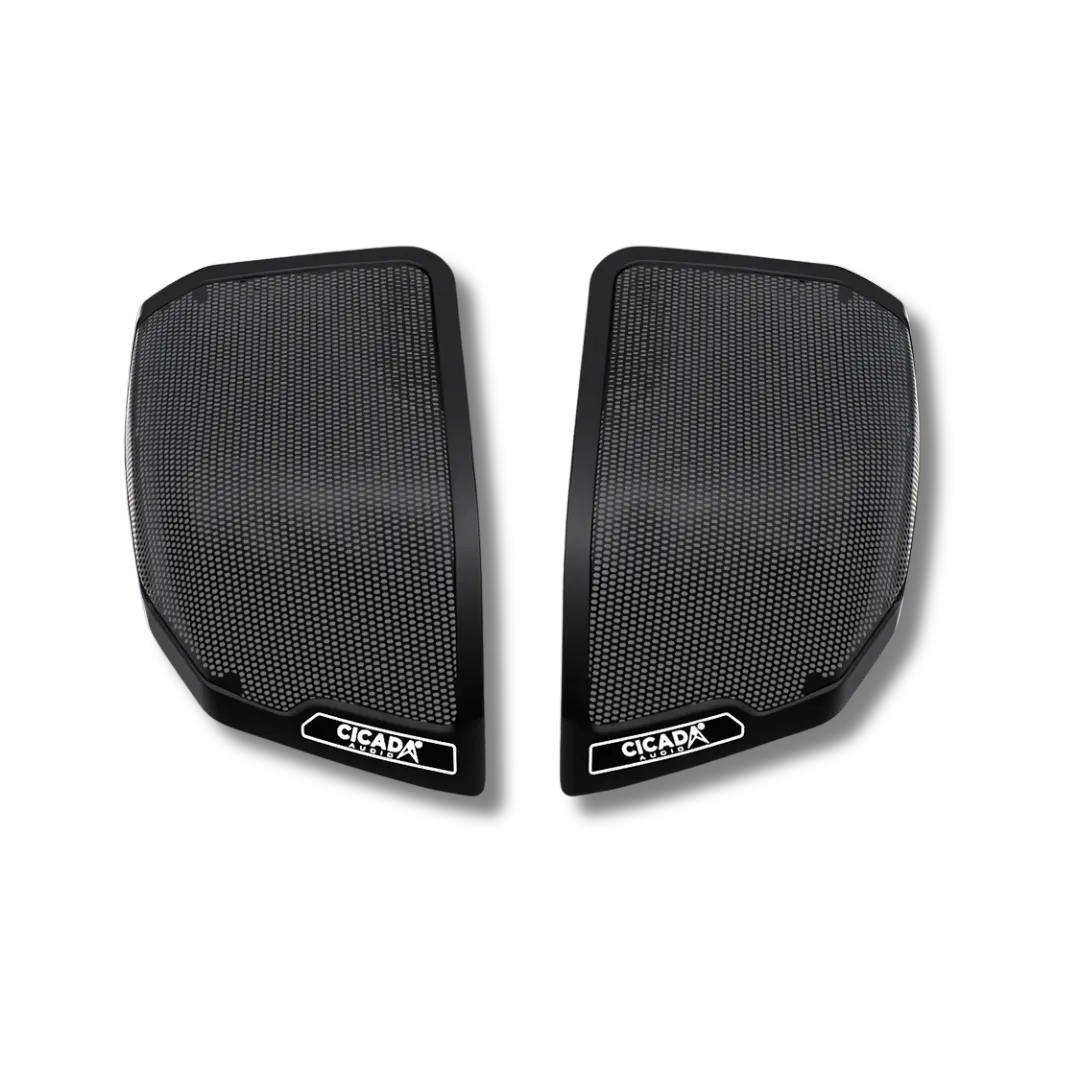 Cicada Audio 24CHDCVOLG — OEM-Style Rear Saddlebag Lid Speaker Grilles for 2024+ Harley-Davidson (Pair)