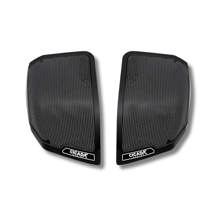 Cicada Audio 24CHDCVOLG — OEM-Style Rear Saddlebag Lid Speaker Grilles for 2024+ Harley-Davidson (Pair)