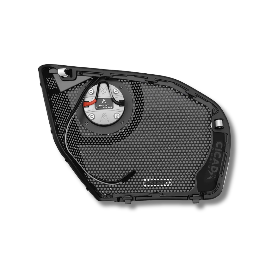 Cicada Audio 24CHDRGGTK-075 — 2024+ Road Glide® Kidney Grille + RR075T Tweeter Kit (4Ω, Pair)