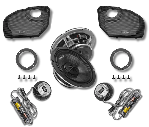 Cicada Audio 24CXK65.2RG — 6.5" Mid-Bass Component Speaker Kit for 2024+ Harley-Davidson Road Glide (2Ω)