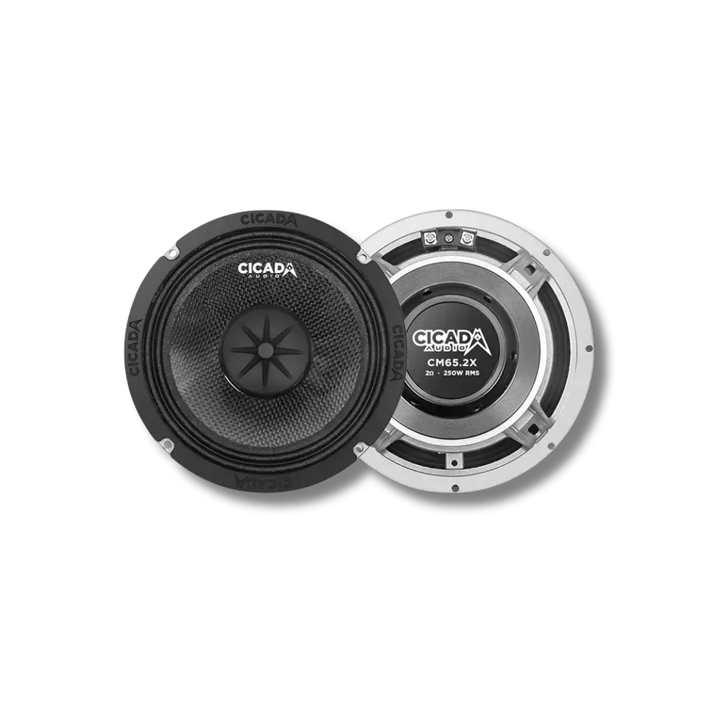 Cicada Audio 24CXK65.2RG — CMX 2Ω Mid-Bass & RR Horn Front Speaker System for 2024+ Harley-Davidson Road Glide