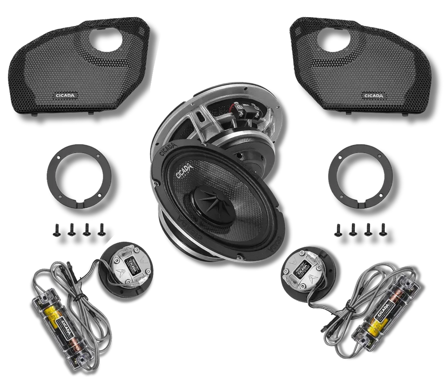 Cicada Audio 24CXK65.4RG — 6.5" Mid-Bass Component Speaker Kit for 2024+ Harley-Davidson Road Glide (4Ω)