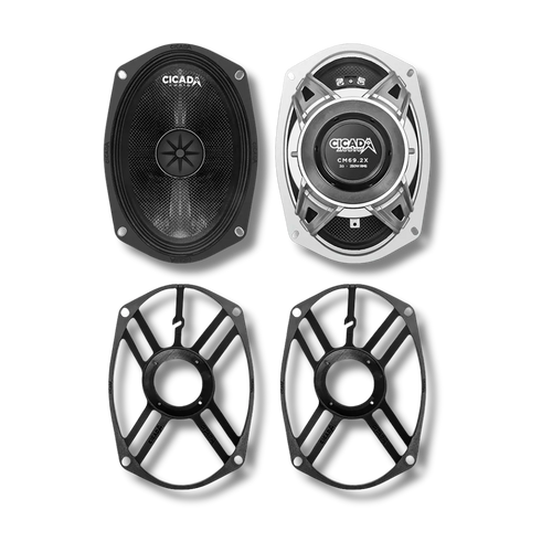 Cicada Audio 24CXK69.4 — 6×9" Mid-Bass Component Speaker Kit for 2024+ Harley Touring Saddlebag Builds (4Ω)