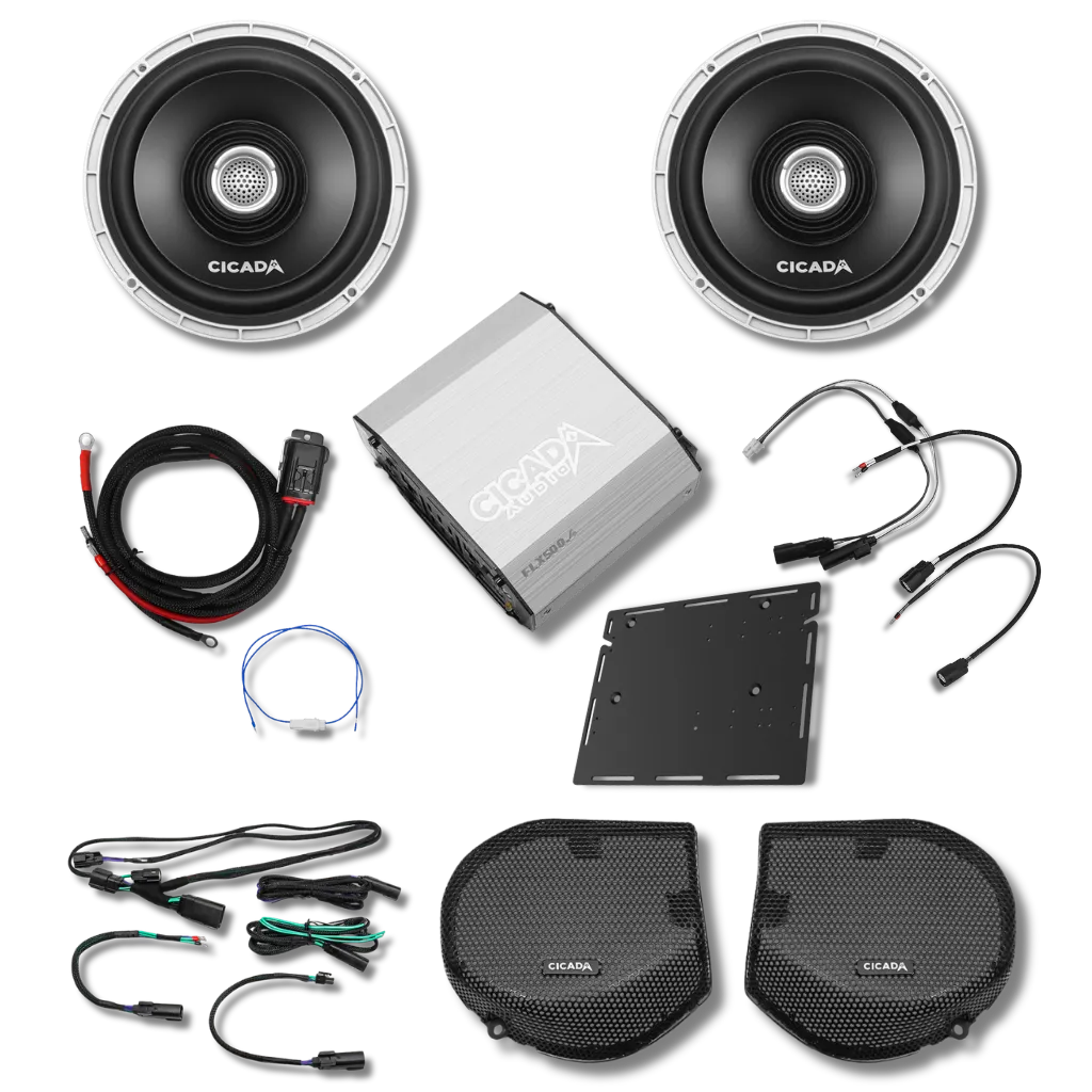 Cicada Audio 24FLXCX-4X2SG — Level 1 Front Stage Kit for 2024+ Street Glide®