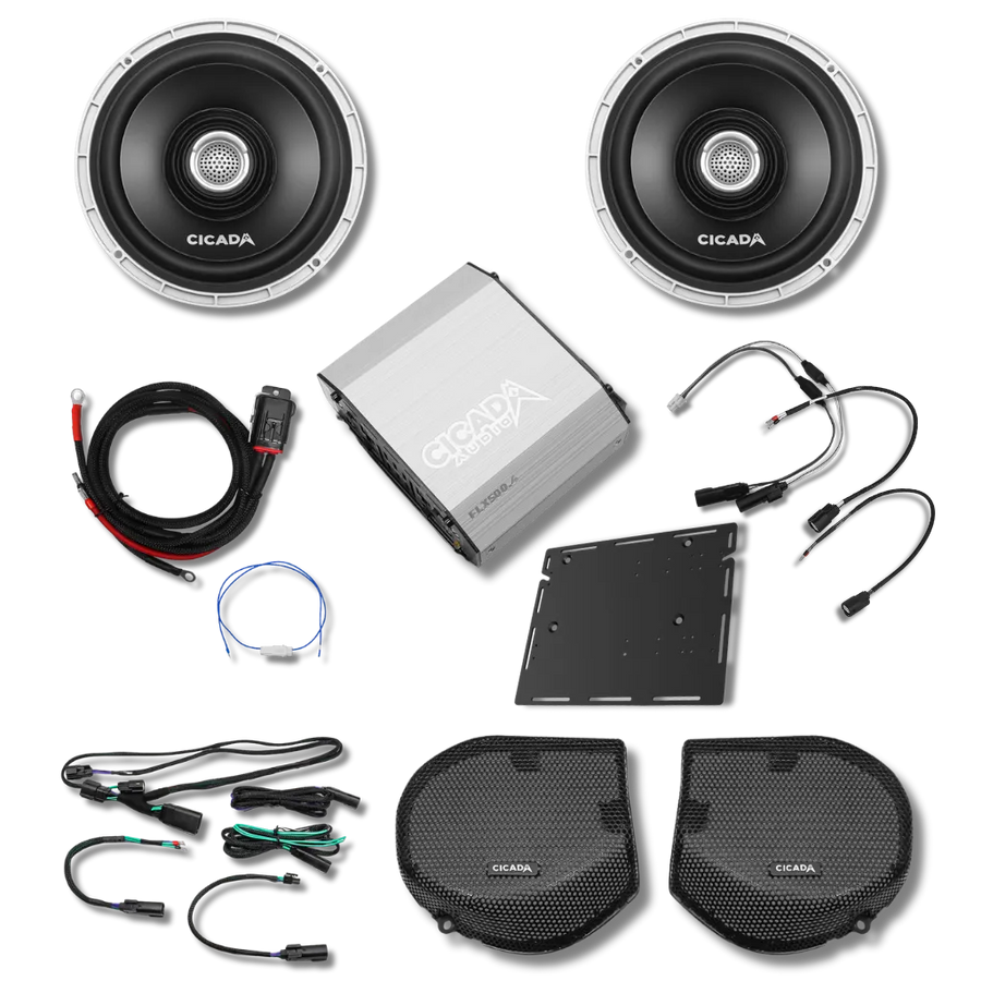 Cicada Audio 24FLXCX-4X2SG — Level 1 Front Stage Kit for 2024+ Street Glide®