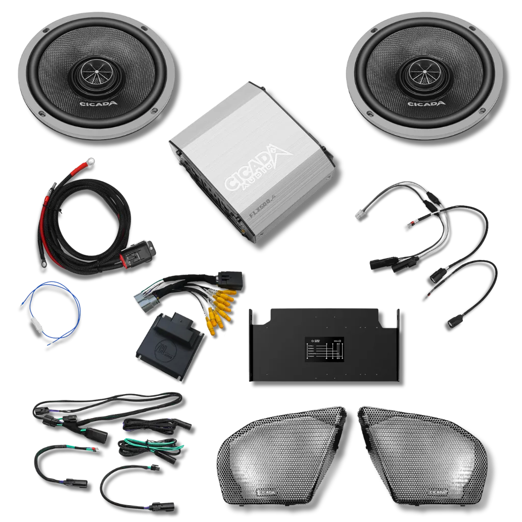 Cicada Audio 24FLXCXX-4X2RG — Level 2 Front Stage Kit for 2024+ Road Glide® (Zen-H Included)