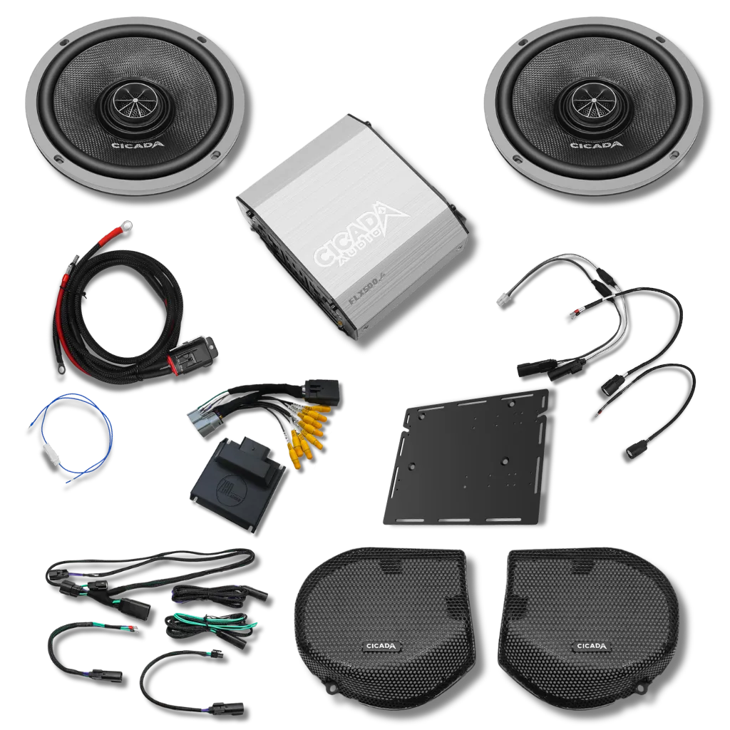 Cicada Audio 24FLXCXX-4X2SG — Level 2 Front Stage Kit for 2024+ Street Glide® (Zen-H Included)