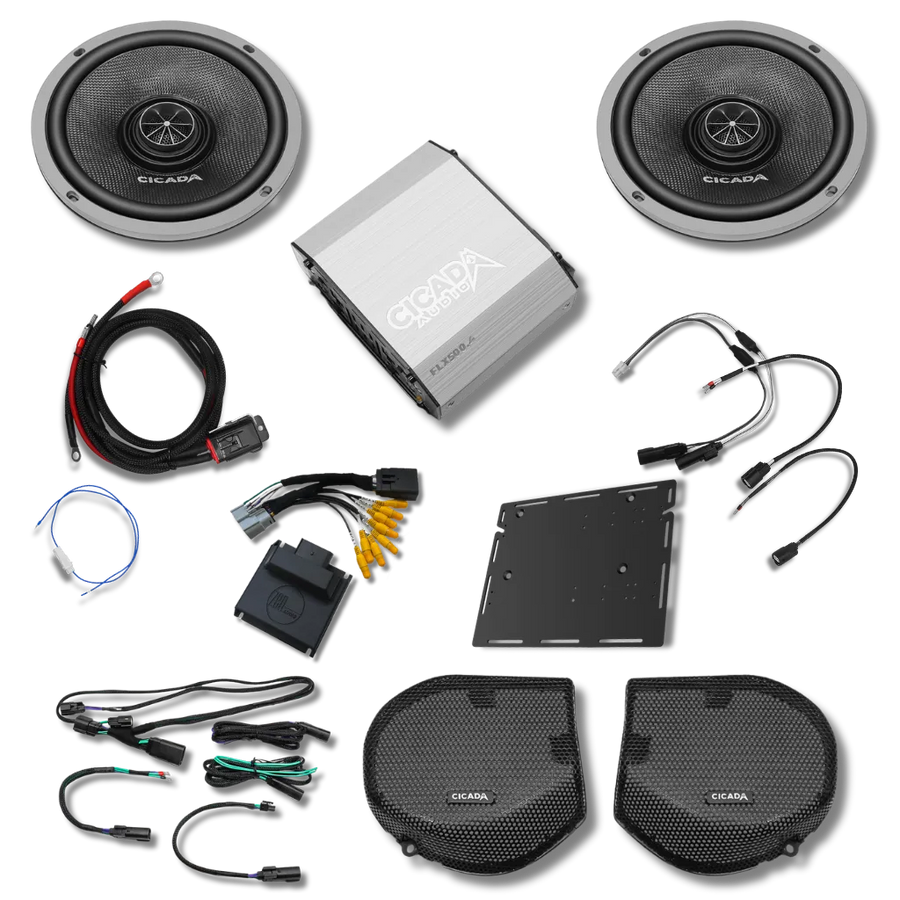 Cicada Audio 24FLXCXX-4X2SG — Level 2 Front Stage Kit for 2024+ Street Glide® (Zen-H Included)