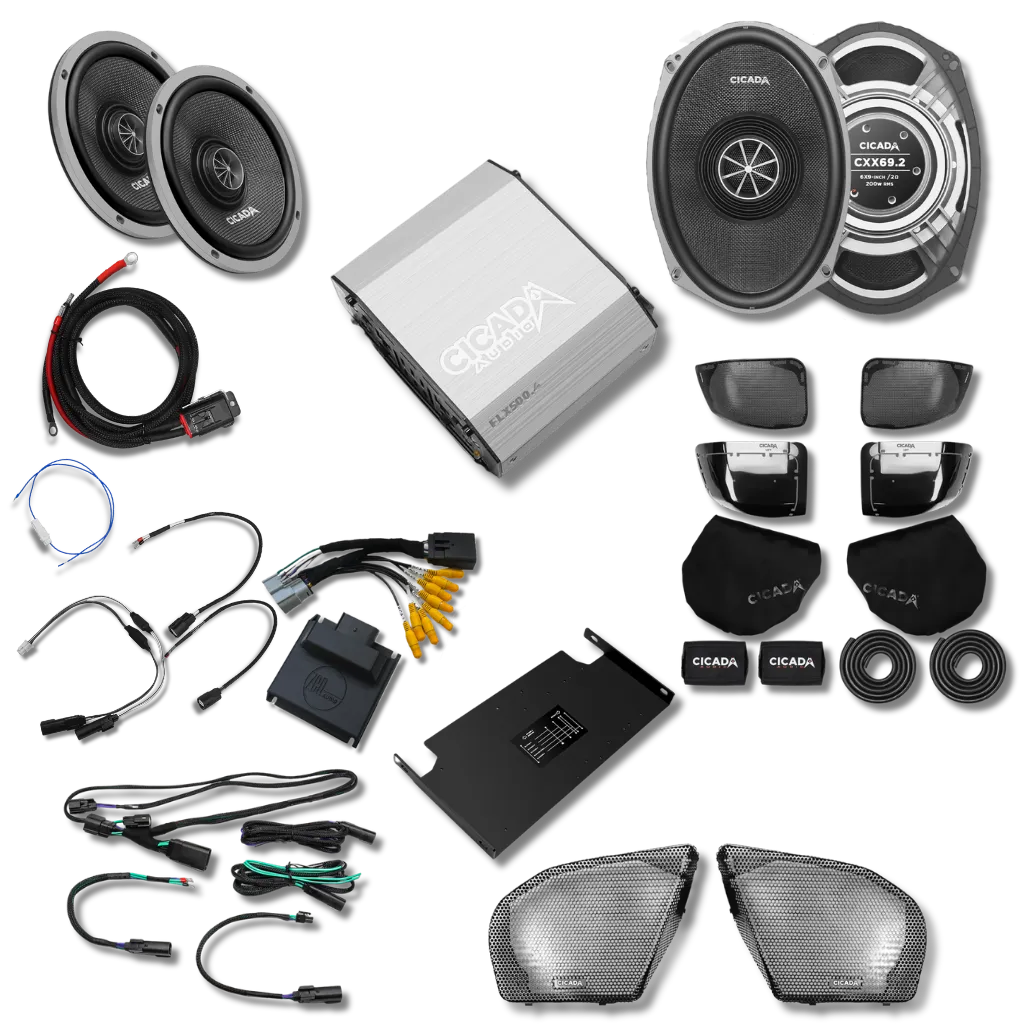 Cicada Audio 24FLXCXX-4X4RG — Level 2 Full Stage Kit for 2024+ Road Glide® (Zen-H Included)