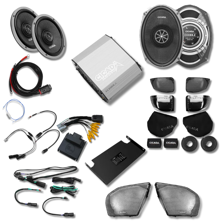 Cicada Audio 24FLXCXX-4X4RG — Level 2 Full Stage Kit for 2024+ Road Glide® (Zen-H Included)