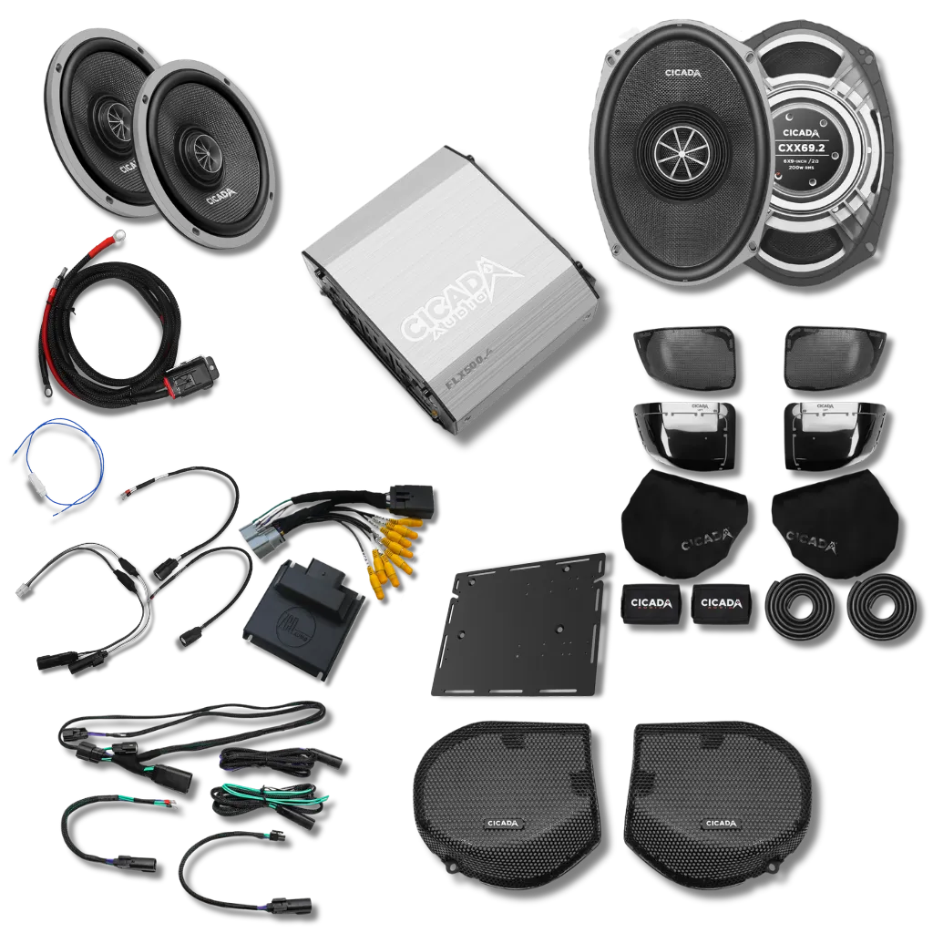 Cicada Audio 24FLXCXX-4X4SG — Level 2 Full Stage Kit for 2024+ Street Glide® (Zen-H Included)