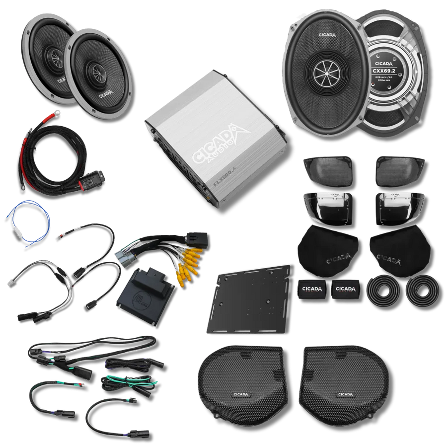 Cicada Audio 24FLXCXX-4X4SG — Level 2 Full Stage Kit for 2024+ Street Glide® (Zen-H Included)