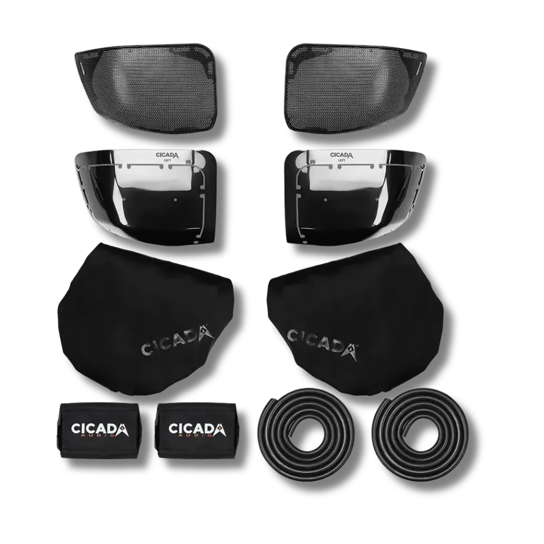Cicada Audio 24FLXPCH-4X4RG — Level 3 PRO Full Stage Kit for 2024+ Road Glide® (1,400W DSP + Horn Coaxials)